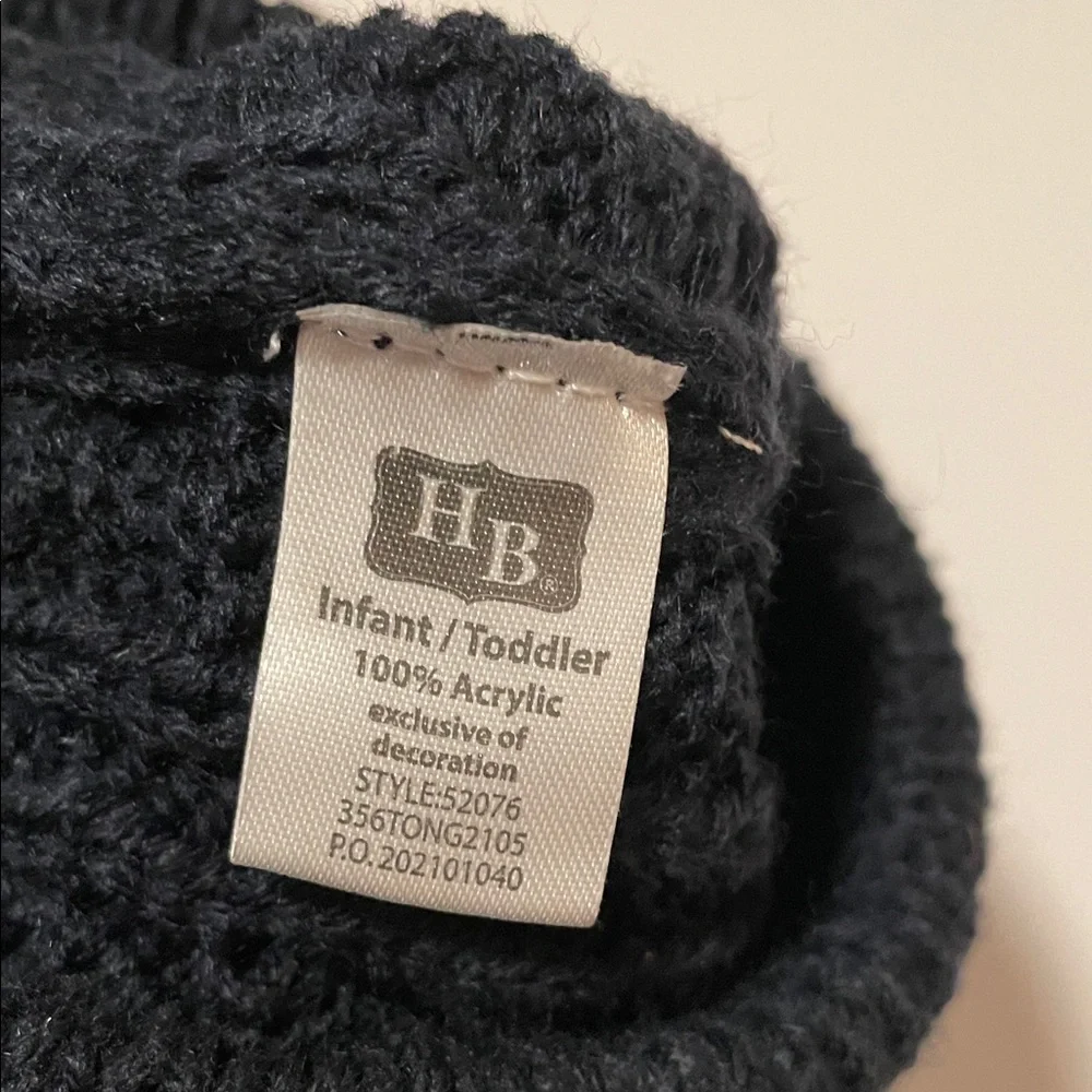 Hudson Baby Cable Knit Beanie Trio Navy Black & Gray Knitted Caps Infant Toddler